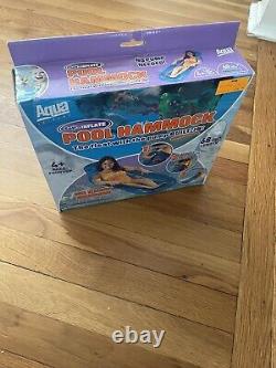 Vintage Aqua Leisure Self Inflate Pool Hammock Built In Pump 2003 NEW
