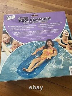 Vintage Aqua Leisure Self Inflate Pool Hammock Built In Pump 2003 NEW