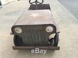 Vintage Army Jeep Pedal Car