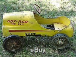 Vintage Authentic Pressed Steel Garton Hot Rod Pedal Car Toy, No Reserve