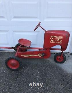 Vintage BMC Pedal Car Tractor Senior Heavy Duty With Trailers And Plow