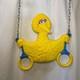 Vintage Big Bird Deluxe Sesame Street Gym Play Hanging Trapeze Bar Swing Muppets