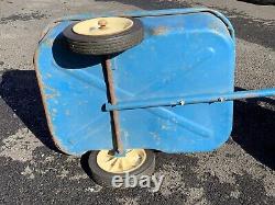 Vintage Blue Ford 8000 Pedal Car Tractor ERTL F68 With trailer All Original