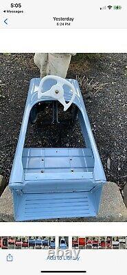 Vintage Blue Pedal Car Original Steel / Big Top Circus / Greatest Show On Earth