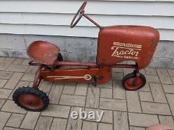 Vintage Bmc Senior Heavy Duty Pedal Ride-on Tractor, Original, Works Freely