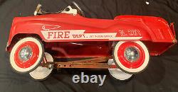Vintage Burns Novelty #287 Fire Truck Pedal Car
