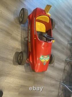 Vintage COMET TURBO RACER Pedal Car Kids Toy 1980s Steel Red 40x24 Free Pickup