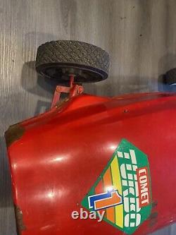 Vintage COMET TURBO RACER Pedal Car Kids Toy 1980s Steel Red 40x24 Free Pickup