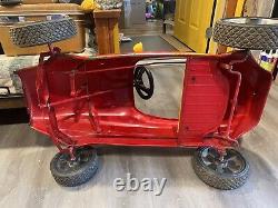 Vintage COMET TURBO RACER Pedal Car Kids Toy 1980s Steel Red 40x24 Free Pickup