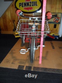 Vintage Child's Amc 1960s Big Wheel Tricycle With Basket