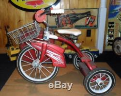 Vintage Child's Amc 1960s Big Wheel Tricycle With Basket