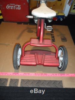 Vintage Child's Amc 1960s Big Wheel Tricycle With Basket