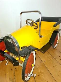 Vintage Children's Classic Harry Pedal Car Yellow Great Gizmos Brum