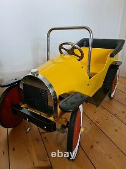 Vintage Children's Classic Harry Pedal Car Yellow Great Gizmos Brum