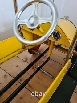 Vintage Children's Classic Harry Pedal Car Yellow Great Gizmos Brum