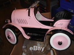 Vintage Children's Ford Model T Roadster In Pink New Pedal Car