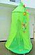 Vintage Children's Interior Green Cotton & Mesh Ceiling Mount Play Tent