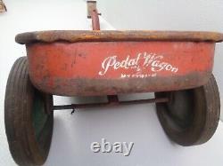Vintage Children's Pedal Car Trailer for Parts or Restore