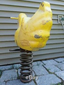 Vintage Childs Aluminum Playground Spring Ride On Toy Duck Mexico Forge