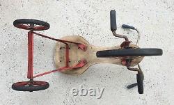 Vintage Childs Toy Tricycle- Westland Tires, Metal Frame, Wood Platform- 1920's