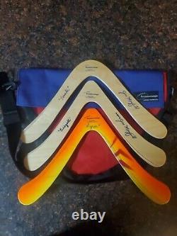 Vintage Colorado Boomerangs Set Of (3) Wood Boomerangs Jim Mayfield With Case