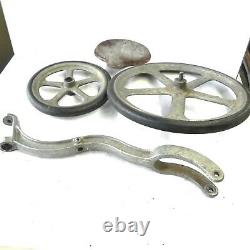 Vintage Converto Aluminum Frame Wheels Tire Tricycle Parts 16 & 10 Wheels