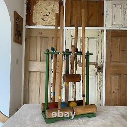 Vintage Croquet Set Outdoor Games Family