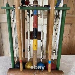 Vintage Croquet Set Outdoor Games Family