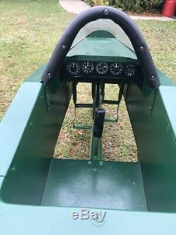 Vintage Custom One Of A Kind Military Jet Fighter Plane pedal car Yolk Steering