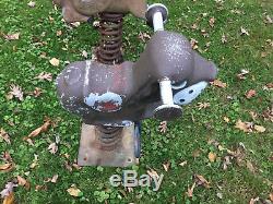 Vintage Dog Playground Cast Aluminum Spring Ride Toy Quality Industries MI