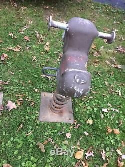 Vintage Dog Playground Cast Aluminum Spring Ride Toy Quality Industries MI