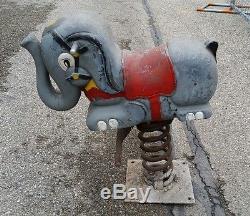 Vintage ELEPHANT Playground RIDE with SPRING Base