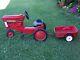 Vintage ERTL Case IH International Model 404 pedal Tractor with trailer WILL SHIP