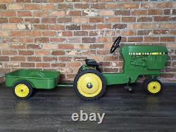 Vintage ERTL John Deere Pedal Tractor with Trailer RARE # 520 ORIGINAL Pedal Car