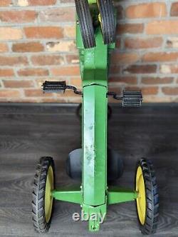 Vintage ERTL John Deere Pedal Tractor with Trailer RARE # 520 ORIGINAL Pedal Car