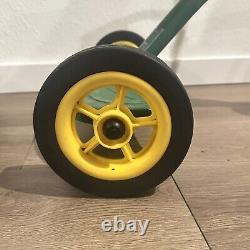 Vintage ERTL John Deere Ride-On Tricycle Steel Frame Rubber Wheels Chrome Fender