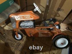 Vintage Early 1960s AMF Rare Orange Metal Go Trac Chain Drive Pedal Tractor