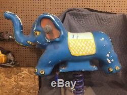 Vintage Elephant Ride On Toy Spring Bouncer Rider
