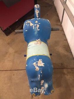 Vintage Elephant Ride On Toy Spring Bouncer Rider