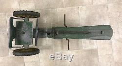 Vintage Eska John Deere 60 Pedal Tractor Large Model (nice Orig. Barn Find!)