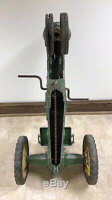 Vintage Eska John Deere 60 Pedal Tractor Large Model (nice Orig. Barn Find!)