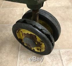 Vintage Eska John Deere 60 Pedal Tractor Large Model (nice Orig. Barn Find!)