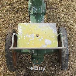 Vintage Eska John Deere pedal tractor for repair