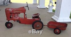 Vintage Eska -McCormick Farmall 400 Pedal Tractor with Wagon
