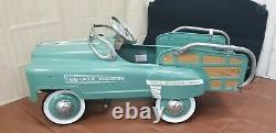 Vintage Estate Wagon Classic Light Blue Children Metal Pedal Car Exc. Condition