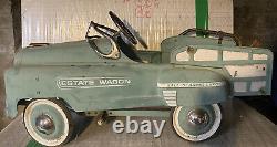 Vintage Estate Wagon Metal Pedal Car