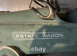 Vintage Estate Wagon Metal Pedal Car