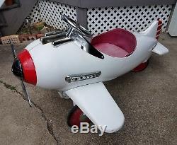 Vintage FULL SIZE Metal AIRPLANE Pedal Car Steelcraft Unrestored LOCAL PICK UP