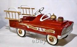 Vintage FULL SIZE Restored Pedal Car GARTON 1960s Fire Depart Ladder Co