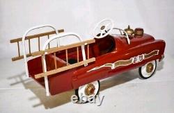 Vintage FULL SIZE Restored Pedal Car GARTON 1960s Fire Depart Ladder Co